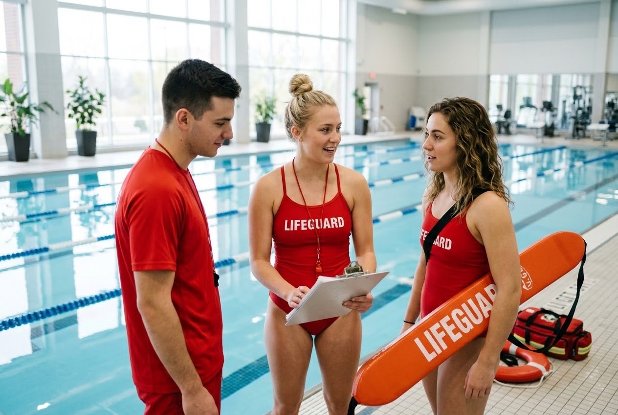 Lifeguards are always on duty for birthday parties